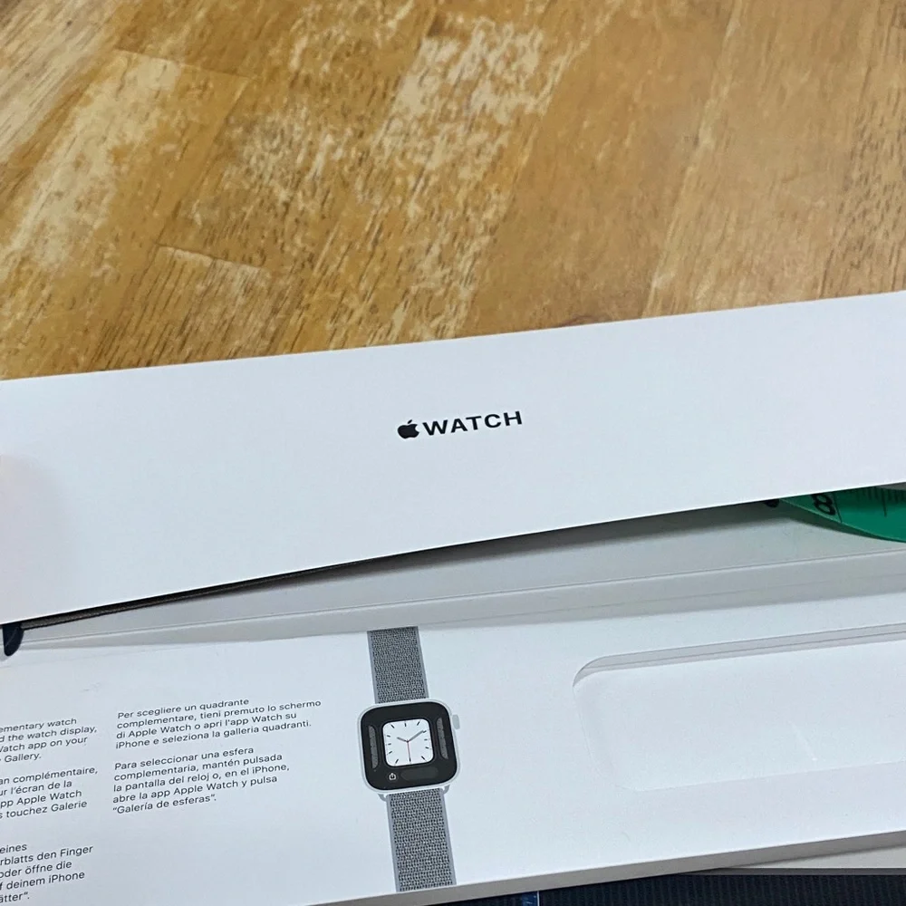 Apple Wearable with Black and Blue Band